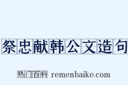 祭忠献韩公文造句是什么意思的图片